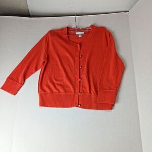 New York & Co. Red Cardigan Color Red, Cotton Blend, Button up Front.